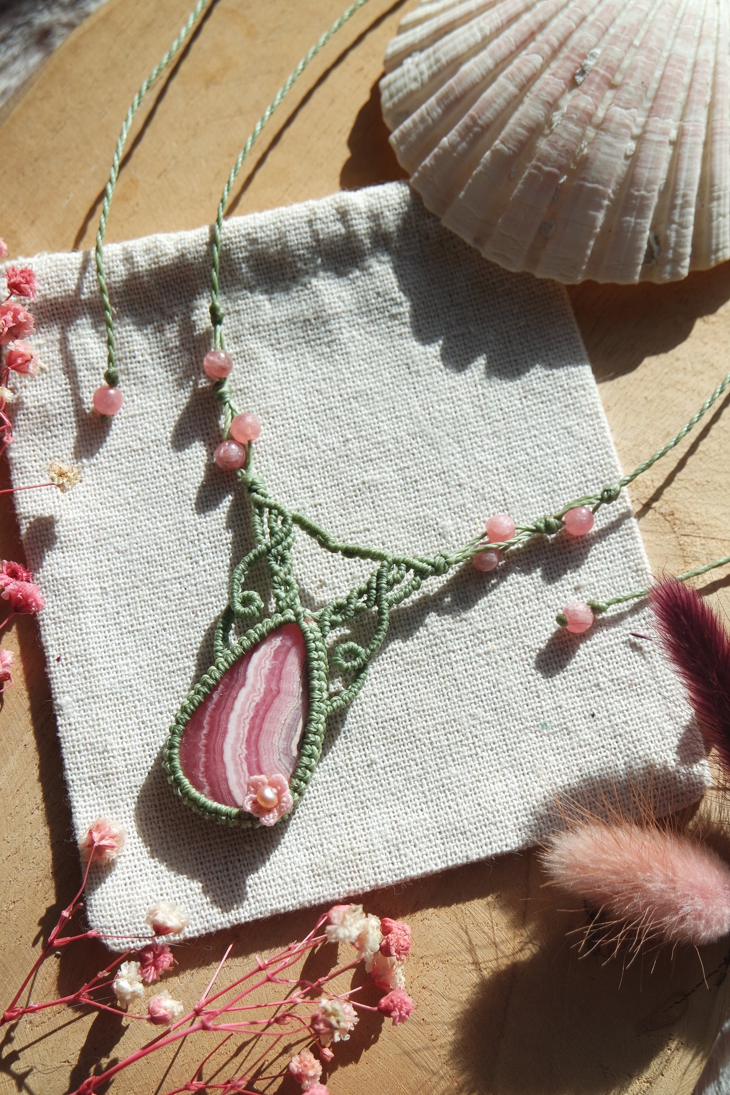 Rhodochrosit Schmuck Boho