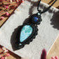 Larimar & Opal Makramee Kette ~MARISORA