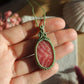 Makramee Kette mit Rhodochrosit