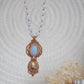 Blauer Opal Makramee Kette ~ Meereshauch
