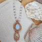 Blauer Opal Makramee Kette ~ Meereshauch