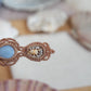 Blauer Opal Makramee Kette ~ Meereshauch