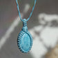 Larimar Makramee Kette ~ Meereszauber