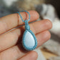 Blauer Opal Makramee Kette ~ Wellenreiter
