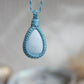 Blauer Opal Makramee Kette ~ Wellenreiter