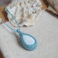 Blauer Opal Makramee Kette ~ Wellenreiter
