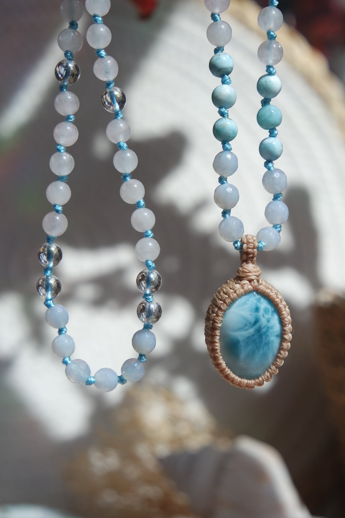 Hemimorphit Mala 108 ~ Blaue Harmonie