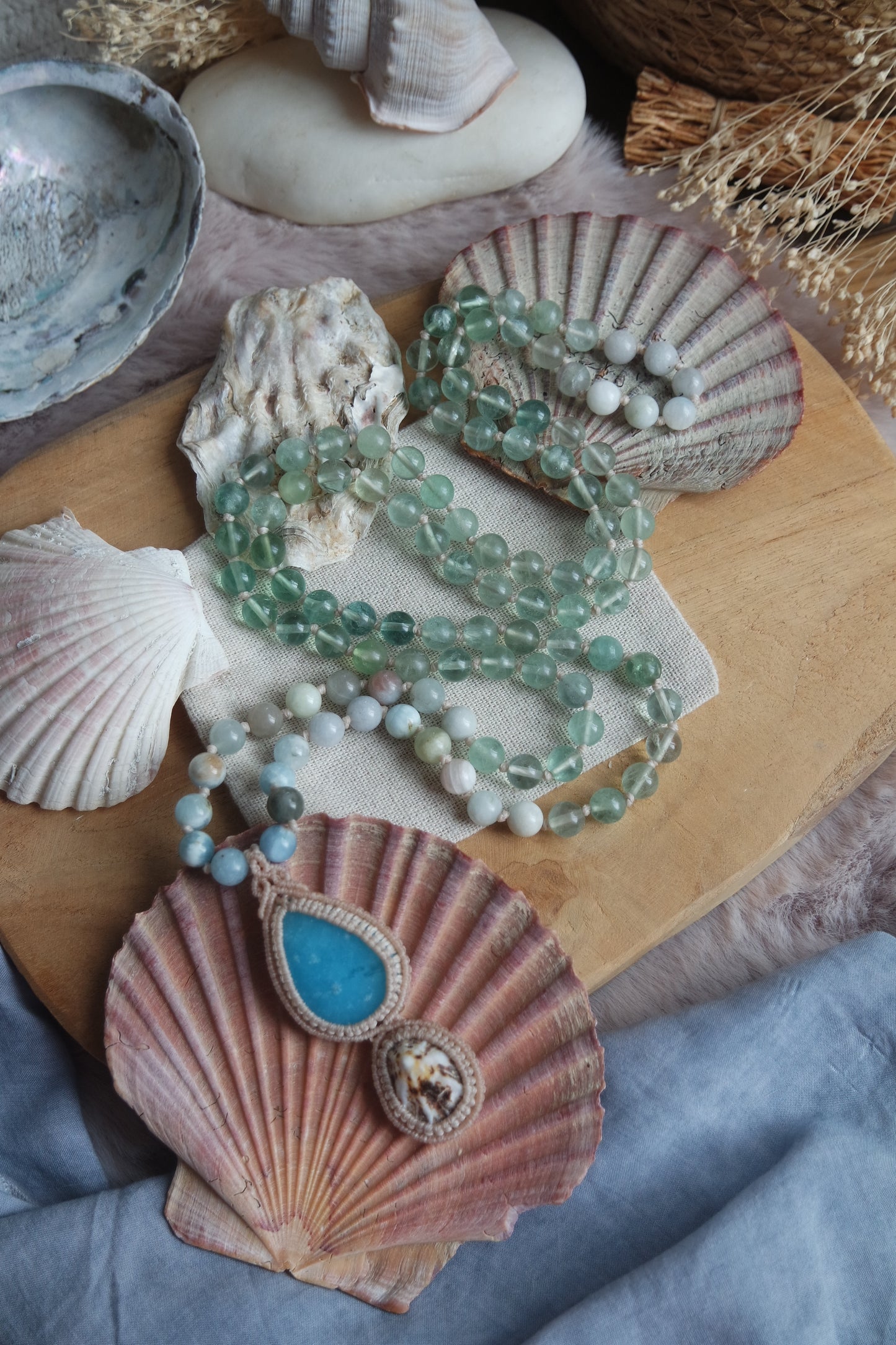Hemimorphit Mala 108 ~ Meeresmelodie