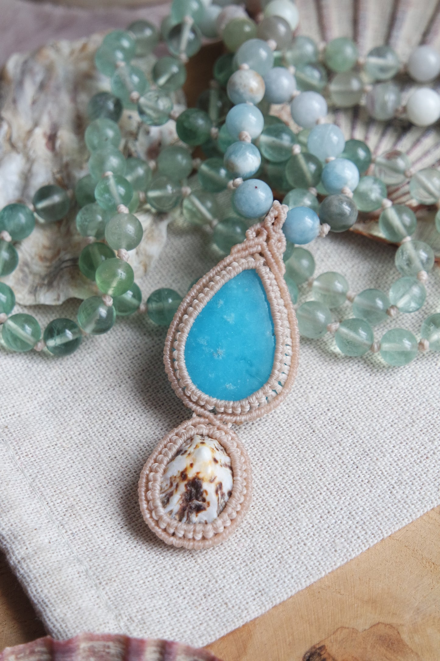Hemimorphit Mala 108 ~ Meeresmelodie