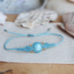 Larimar Makramee Armand ~ messing Unikat 2