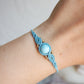 Larimar Makramee Armand ~ messing Unikat 2