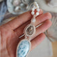 Larimar Makramee Kette ~ Meeressehnsucht