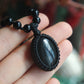 Mala Kette 108 Perlen ~ Turmalin, Obsidian, Onyx & Rauchquarz