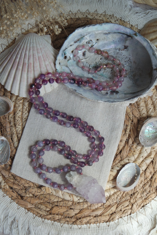 Mala Kette 108 Perlen ~ Spirit Quartz