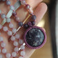 Mala Kette 108 Perlen ~ Rosenquarz, Amethyst, Lepidolith & Pink Turmalin