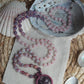 Mala Kette 108 Perlen ~ Rosenquarz, Amethyst, Lepidolith & Pink Turmalin