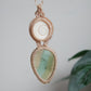 Makramee Schmuck mit grünem Fluorit und natürlichem Shivaauge.