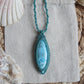 Handgeknüpfte Makramee Kette Harmonie mit Larimar.