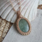 Einzigartige Naturstein Kette mit Aquamarin in liebevoller Handarbeit gefertigt.