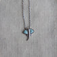 Larimar Manta Kette ~ 925 Silber