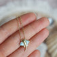 Larimar Manta Kette ~ 925 Silber Vergoldet