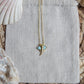 Larimar Manta Kette ~ 925 Silber Vergoldet
