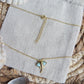 Larimar Manta Kette ~ 925 Silber Vergoldet