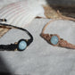 Aquamarin Makramee Armband