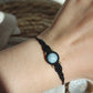 Aquamarin Makramee Armband