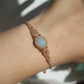 Aquamarin Makramee Armband