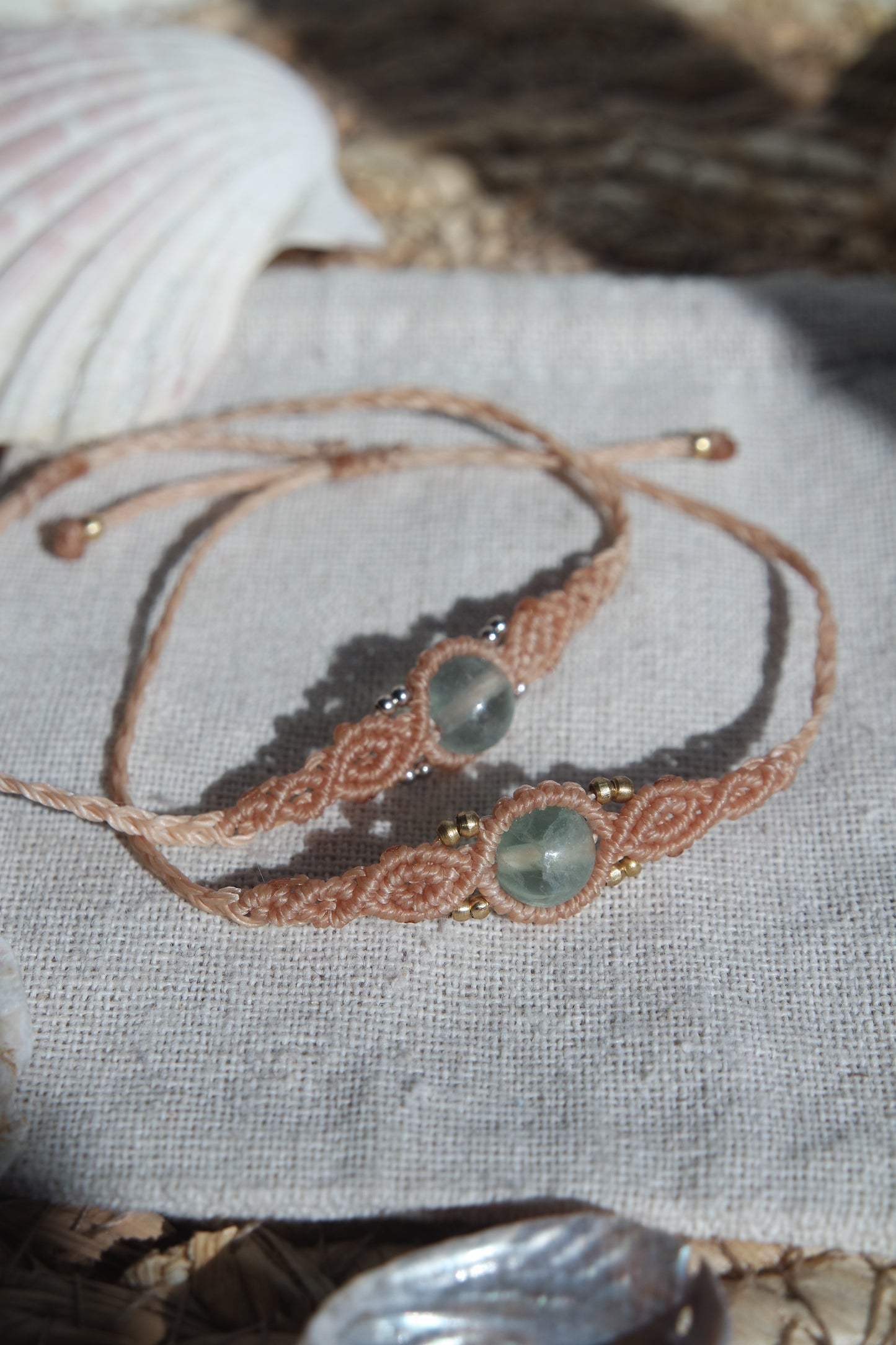 Fluorit Makramee Armband