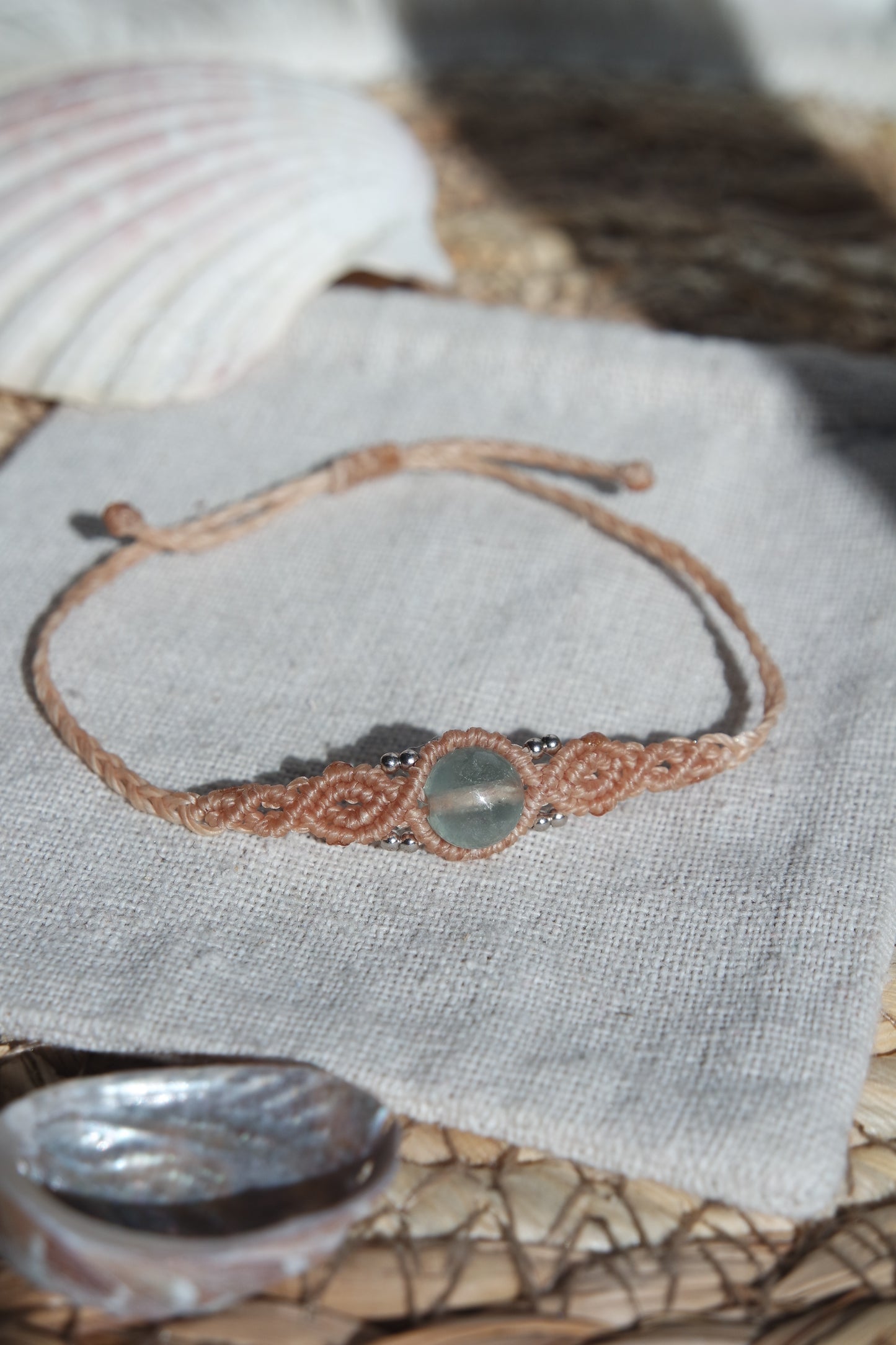 Fluorit Makramee Armband