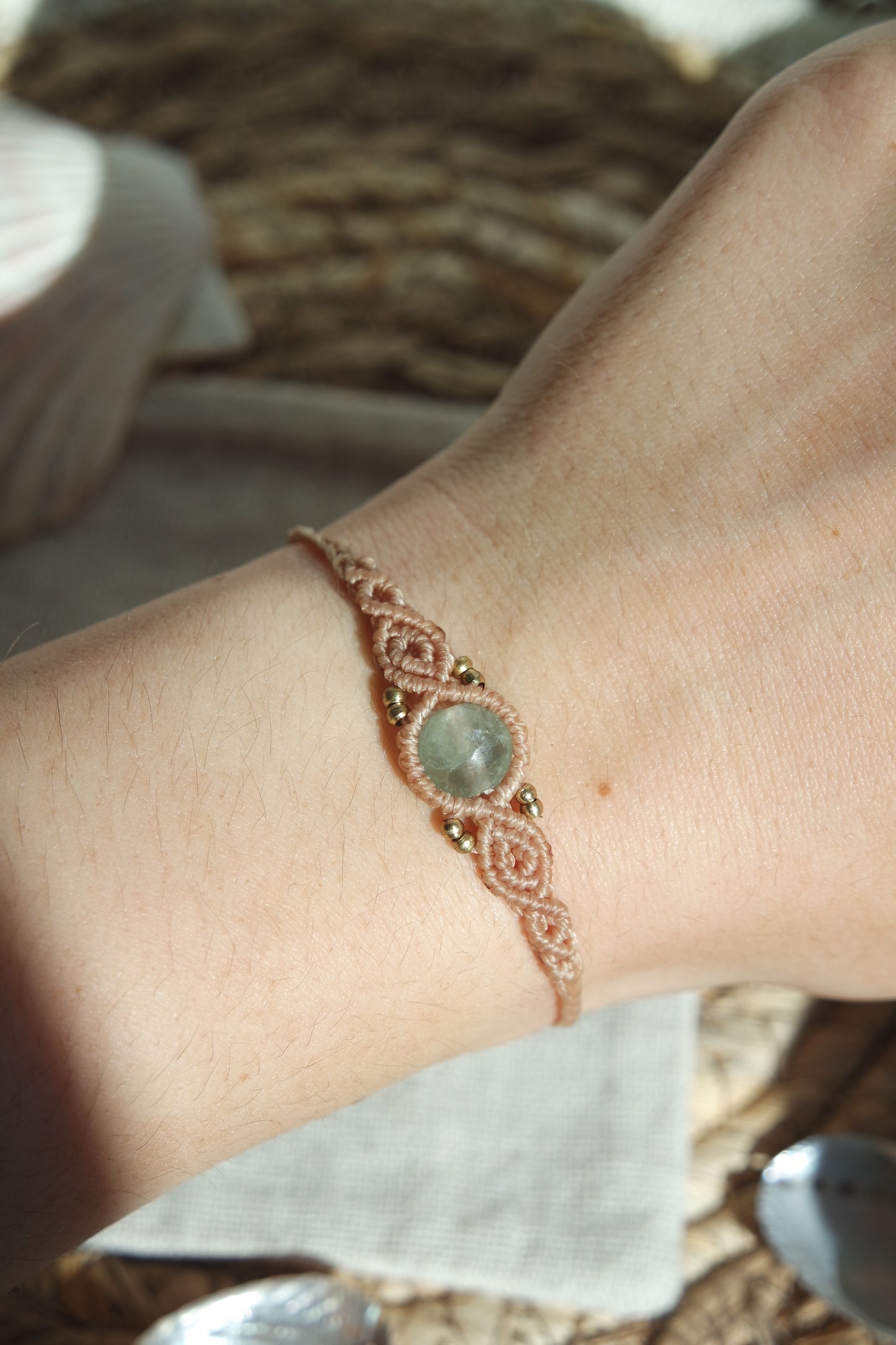 Fluorit Makramee Armband