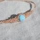 Larimar Makramee Armand ~ Messing Unikat 14
