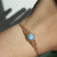 Larimar Makramee Armand ~ Messing Unikat 14