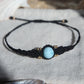 Larimar Makramee Armand ~ Messing Unikat 13