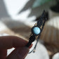 Larimar Makramee Armand ~ Messing Unikat 13