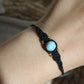 Larimar Makramee Armand ~ Messing Unikat 13