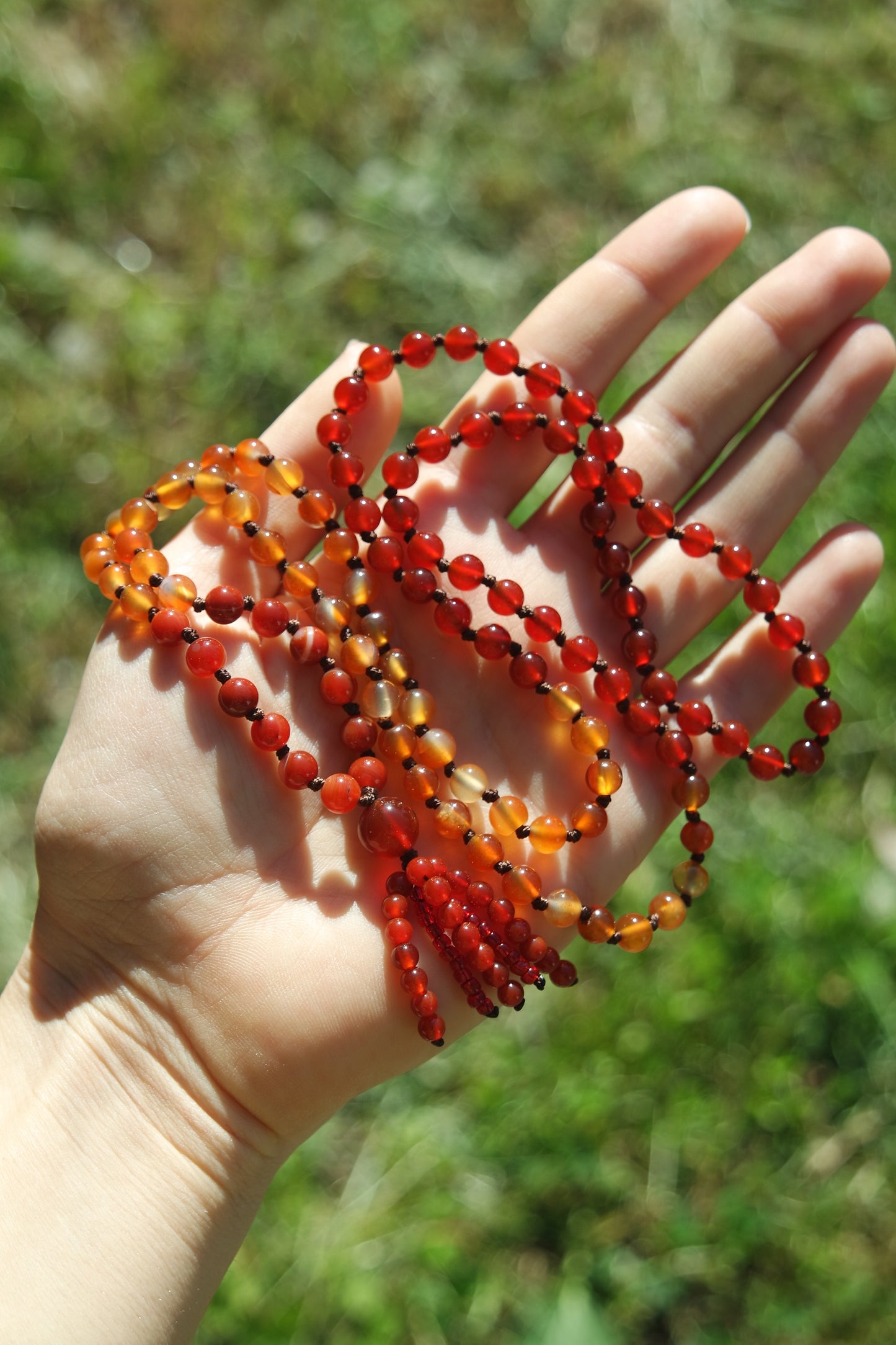 Karneol Mala Kette 108 Perlen