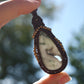 Baumachat makramee Kette ~ 62W