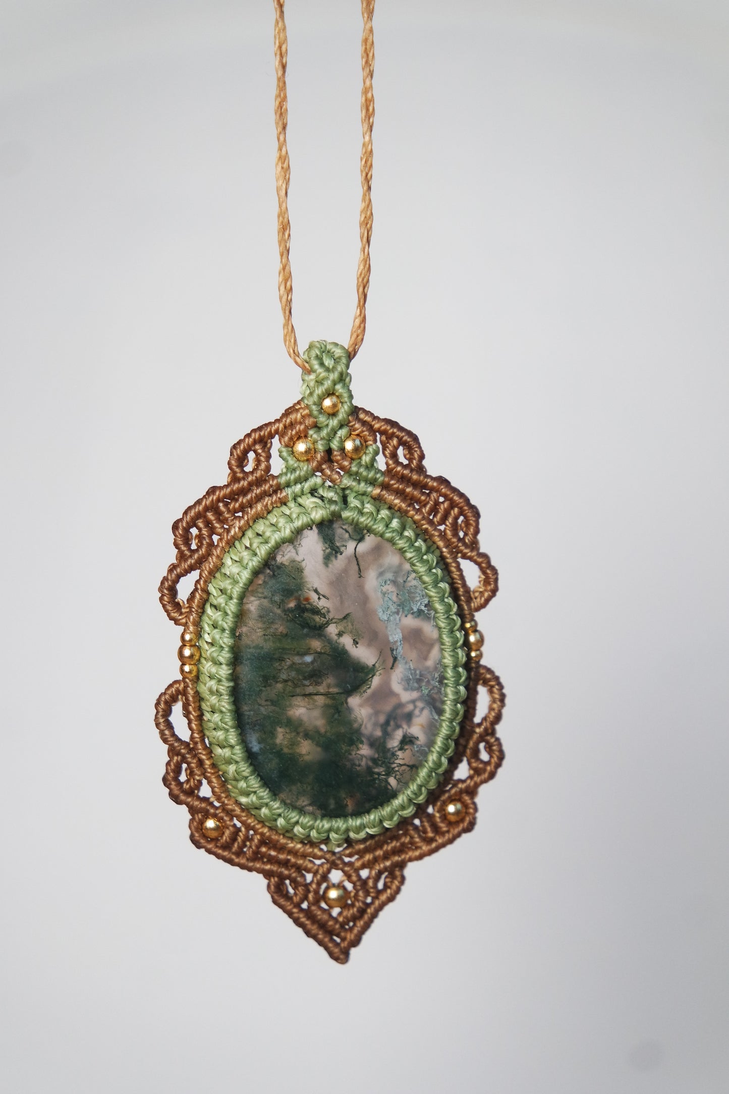 Moosachat Makramee Kette ~ Mossira