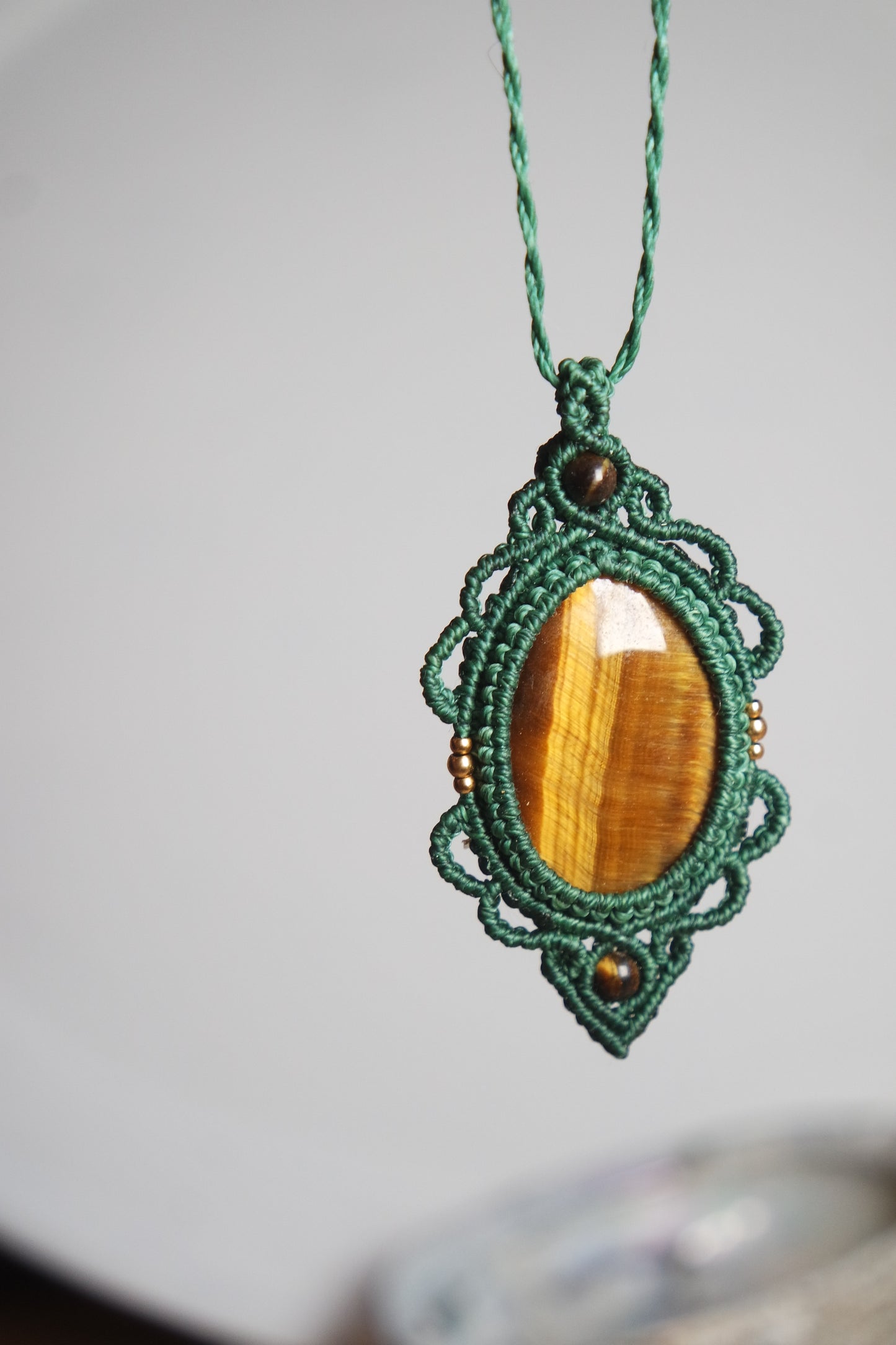 Moosachat Makramee Kette ~ Sylphira