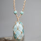 Larimar Makramee Kette ~ Aquallina