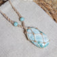 Larimar Makramee Kette ~ Aquallina
