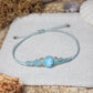 Larimar Makramee Armand ~ Messing Unikat 16