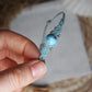 Larimar Makramee Armand ~ Messing Unikat 16