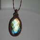 Labradorit Makramee Kette ~ Fayelle