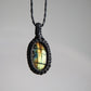 Labradorit Makramee Kette ~ Thalira