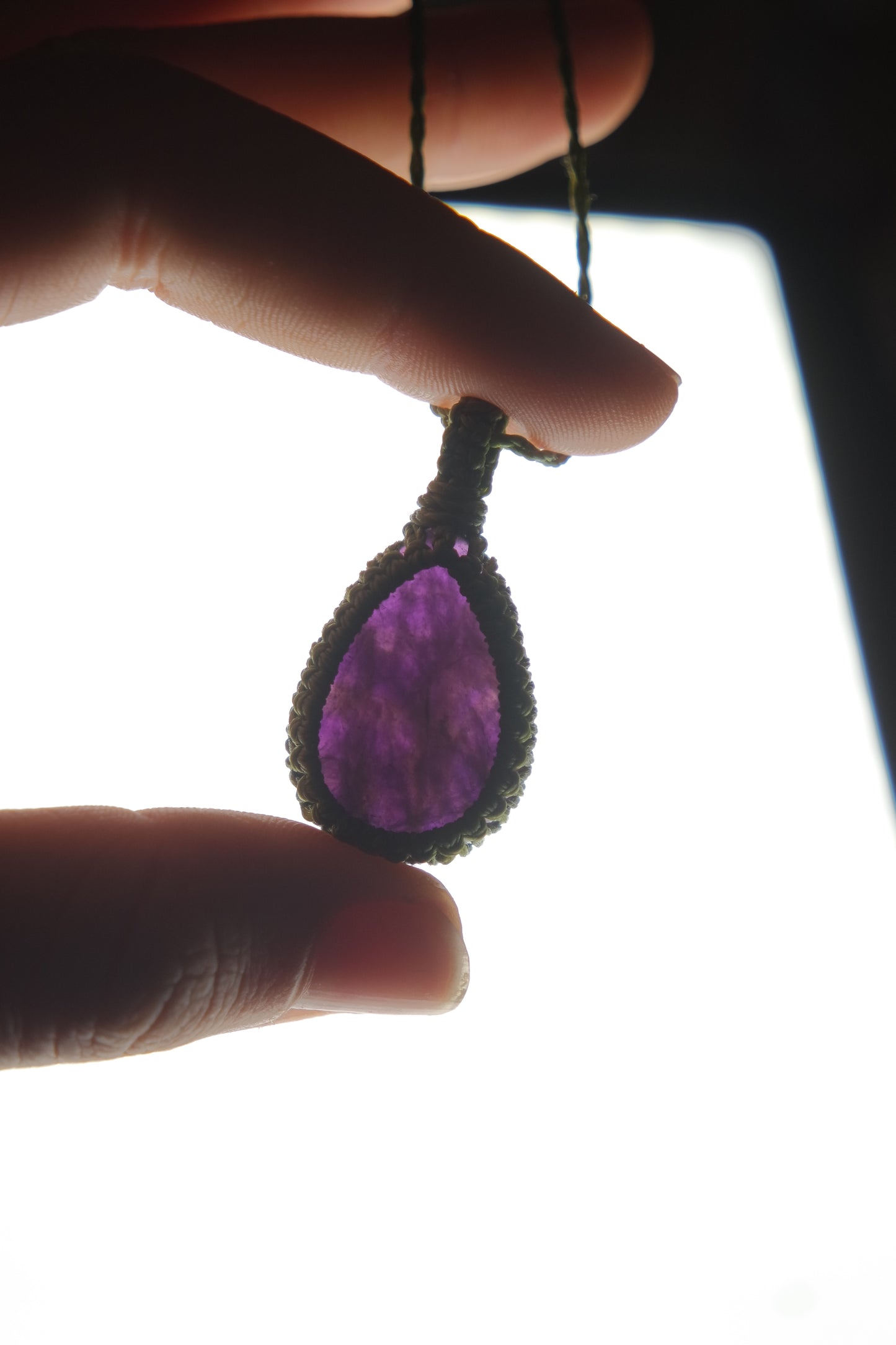Amethyst Makramee Kette ~ Neralia