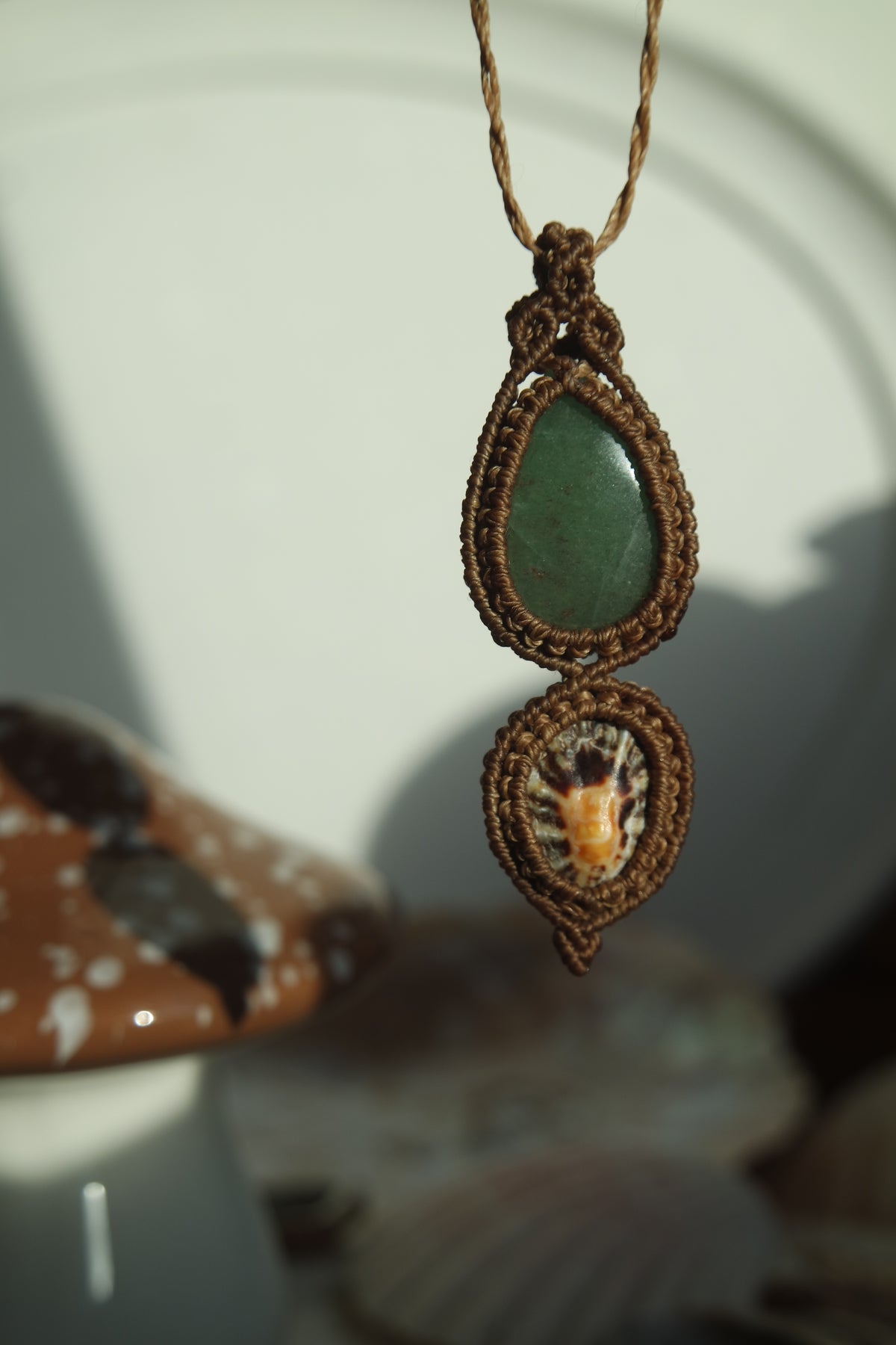 Aventurin Makramee Kette ~ Waldlichter
